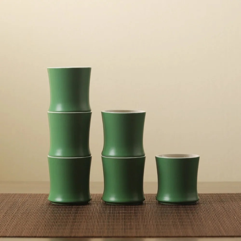 Ceramic Bamboo Tea Cup Set