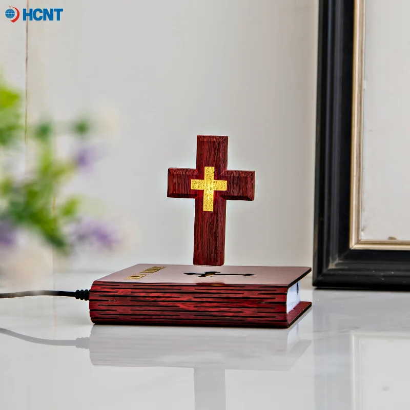 Levitating Cross Lamp Bible Floating