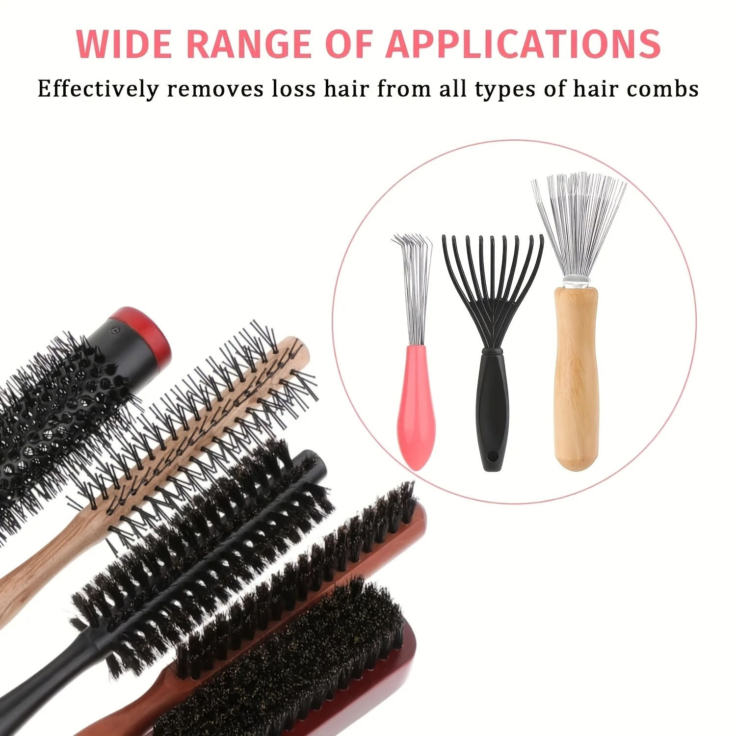 Hair Brush Cleaning Tools 3pcs