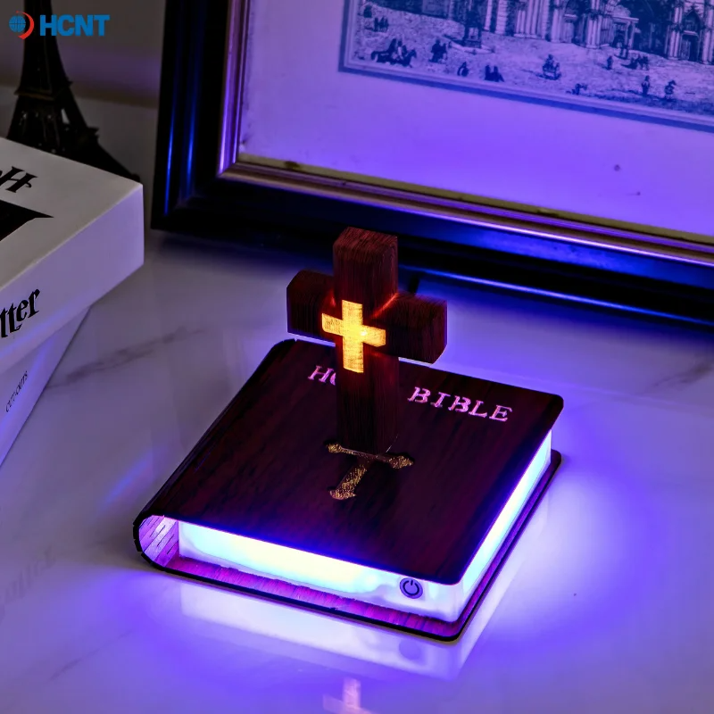 Levitating Cross Lamp Bible Floating