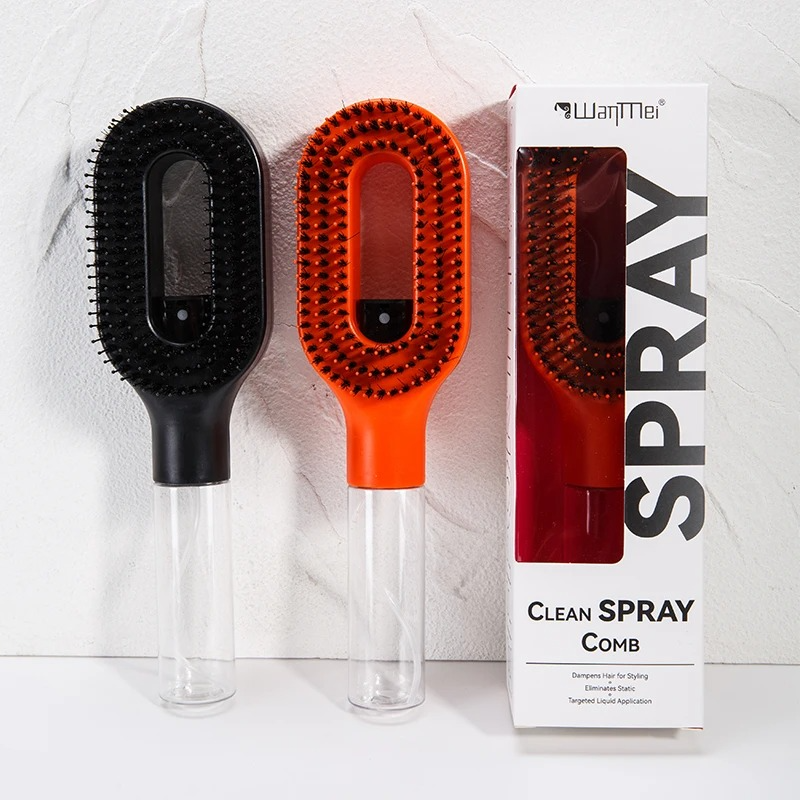 Hairbrush with Spray Bottle 2in1