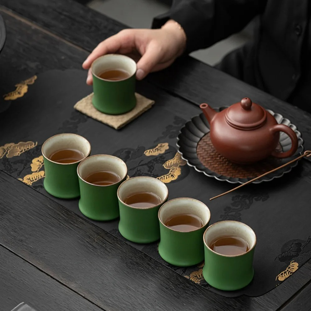 Ceramic Bamboo Tea Cup Set