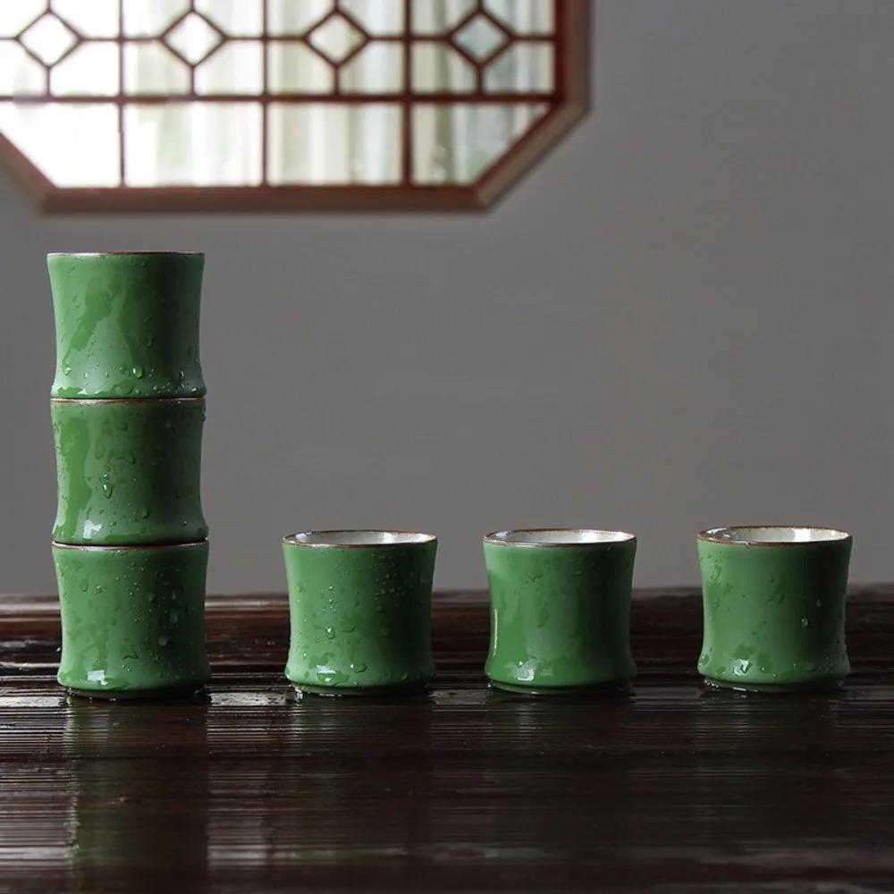 Ceramic Bamboo Tea Cup Set