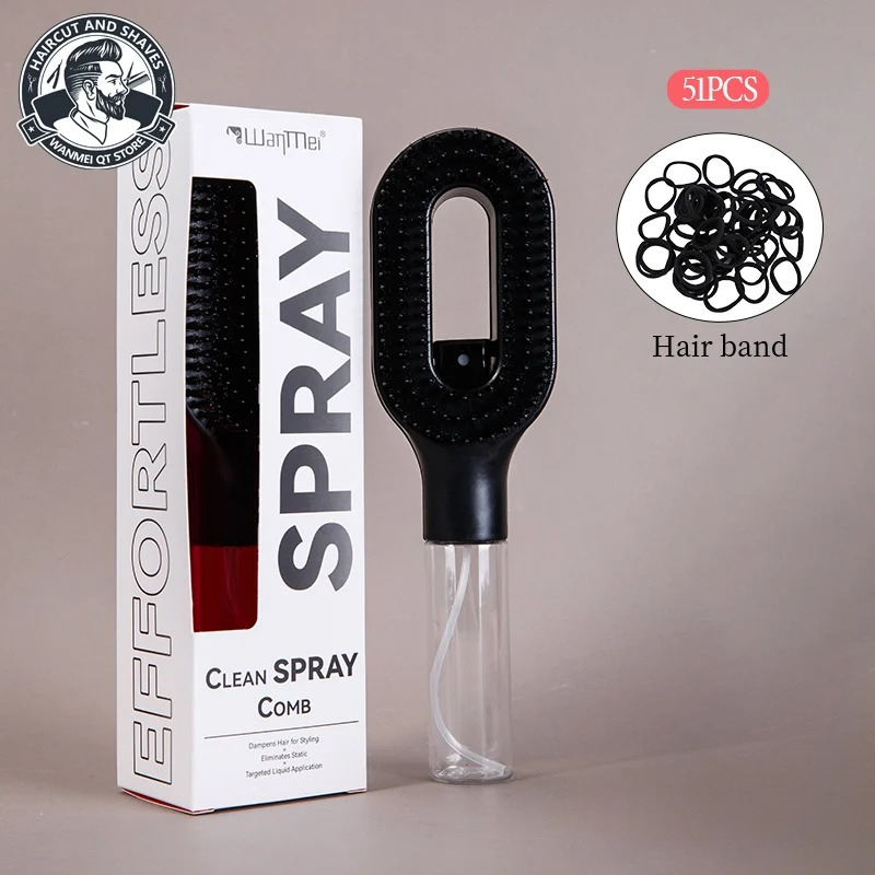 Hairbrush with Spray Bottle 2in1