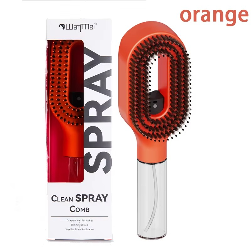 Hairbrush with Spray Bottle 2in1