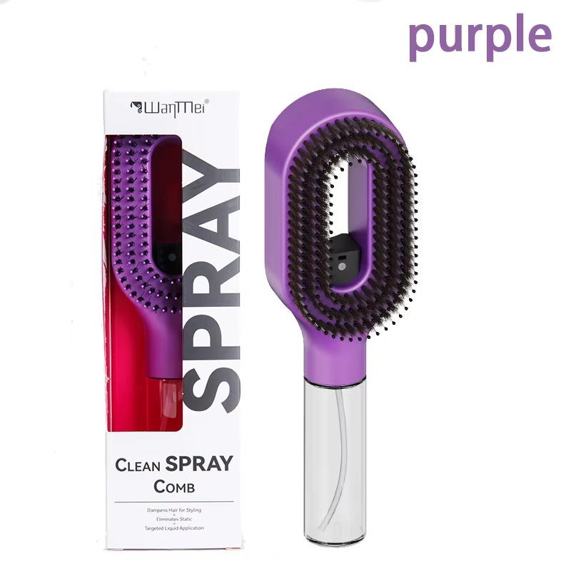 Hairbrush with Spray Bottle 2in1