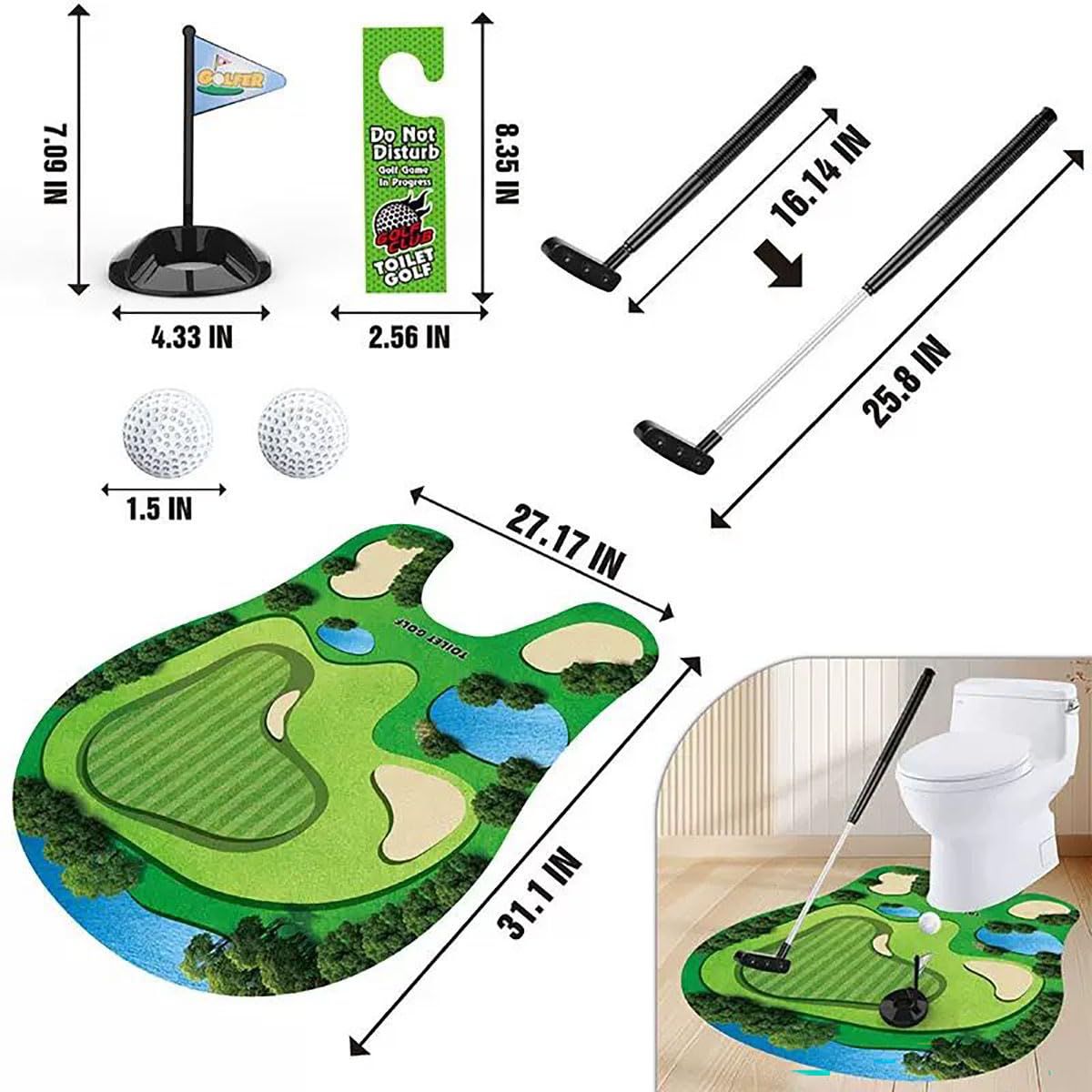 Toilet Golf Mat