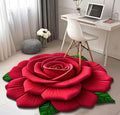 3d rose shape floor mat